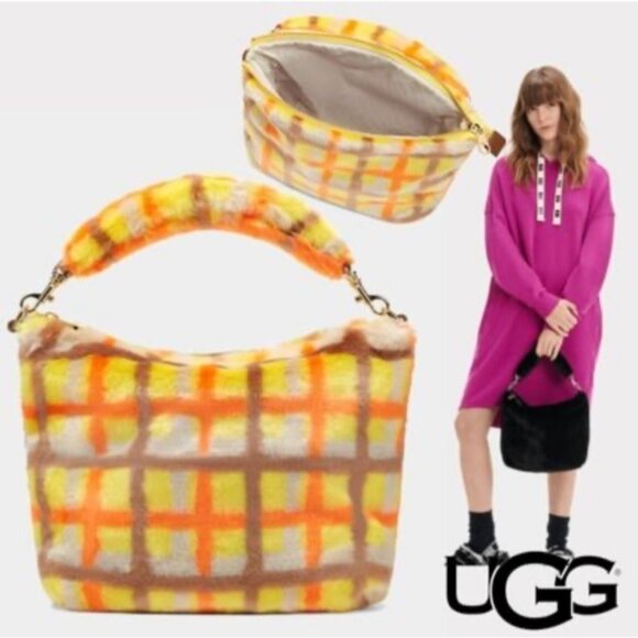 UGG Handbags - NWT UGG Australia Soft Retro Plaid Yellow Handbag Y2K Medium Preppy Chic Duffy